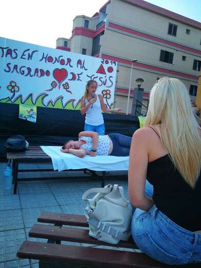 El taller tuvo lugar en la plaza pública este miércoles (Foto TA)